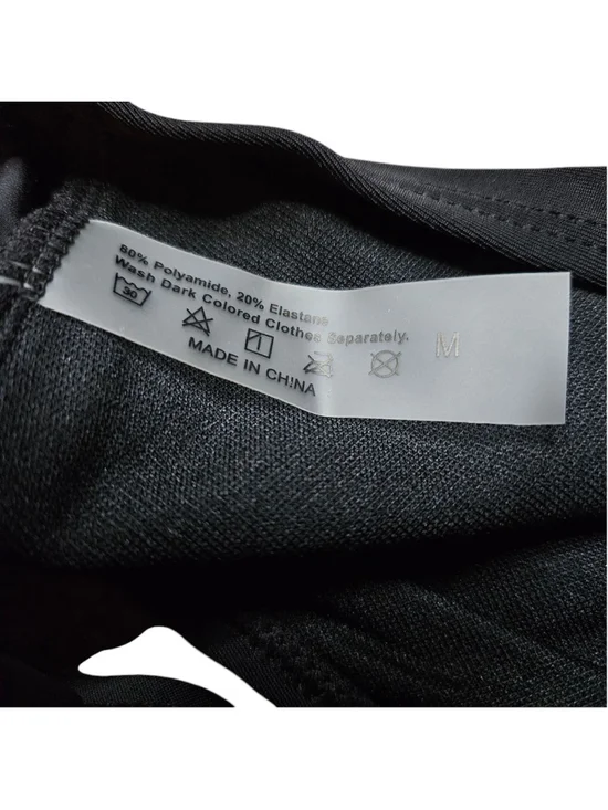 SHEIN Medium Blue Black Leopard Top and Black Bottoms Bikini Swimsuit - Picture 5 of 7